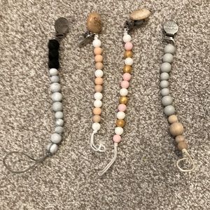 Pacifier Clips x4